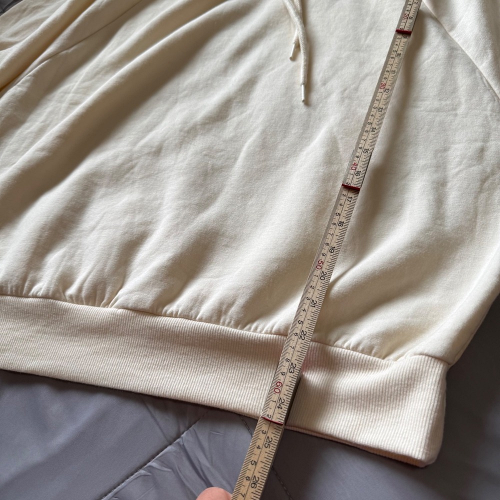 Zenana Hoodie Women XL Cream Excellent Oversized Raglan Soft Knit OT-4520C5 - Picture 7 of 7